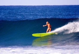 yellow longboard