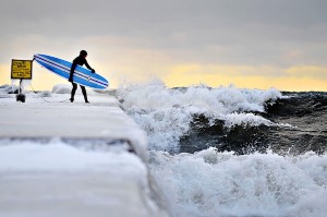 winter surfing