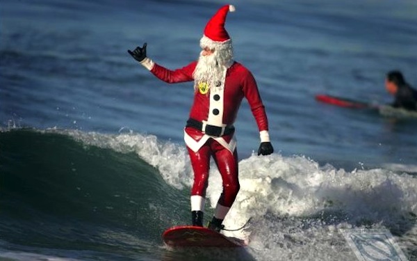 Santa surfs  Surfer Dad