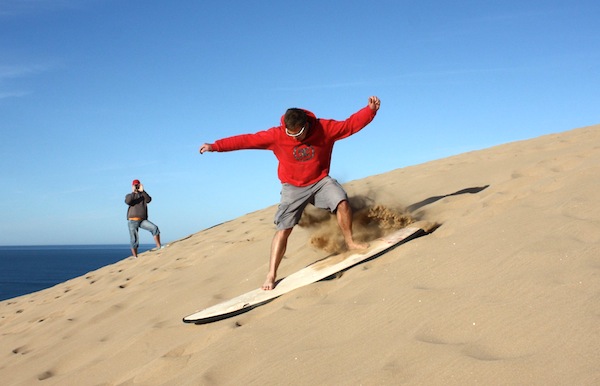 sand surfing