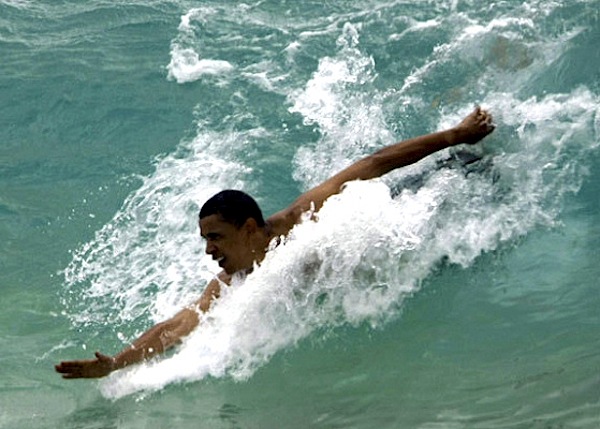barack obama body surfing | Surfer Dad