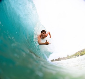 body surfing shaka