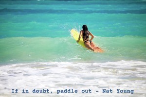 if in doubt - surfer girl paddling