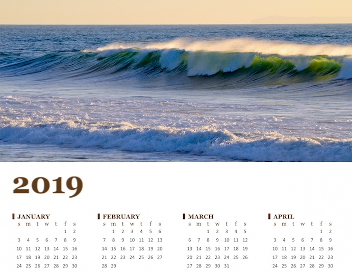 surf calendar