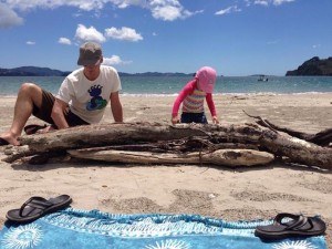 Surferdad and daughter in NZ