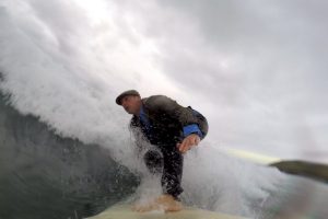 Tweed in surf action