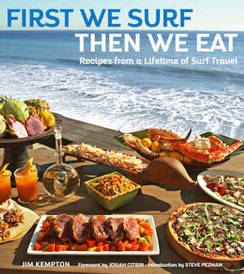 First we surf then we eat cookbook cover