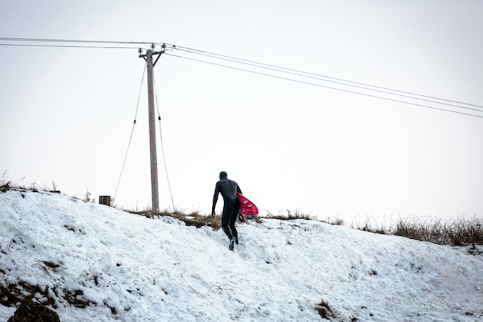 surfer snow england