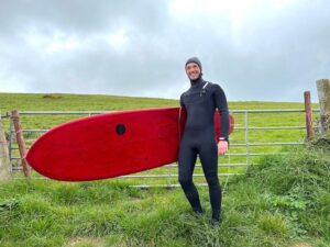 Coastlines wetsuit test surfer dad